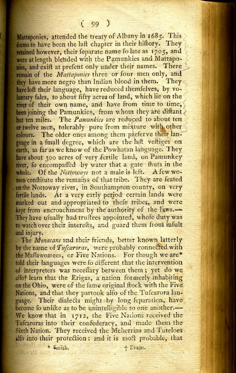 Pages 99-105. A description of the Indians established in Virginia-1
