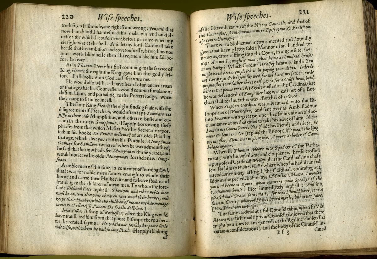 Pages 220-221: Section and speeches of Thomas More