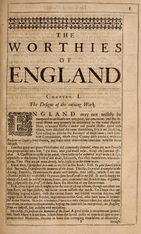 The Worthies of England, Chapter I