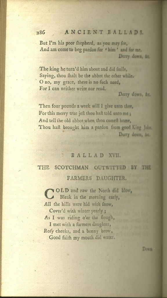 Pages 286-290. Ballad XVII. The Scotchman Outwitted by the Farmers Daughter-1