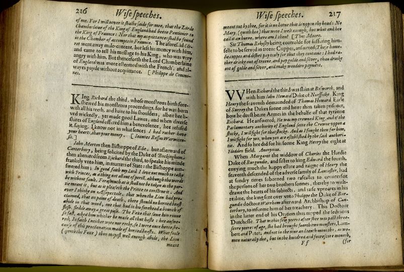  Pages 216-217.Section on Richard III